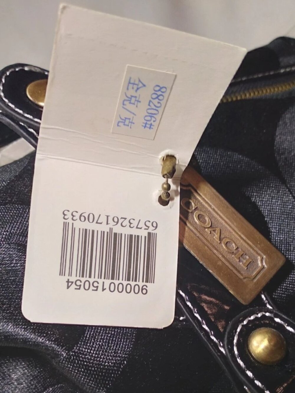 Vintage Authentic Coach Satchel with Removable Strap Leather Trim New with Tags - Picture 12 of 12